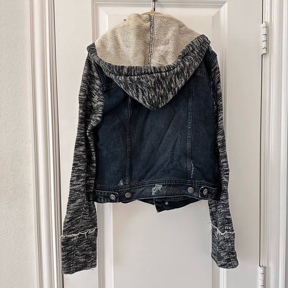 Free People Black Denim Jacket - Picture 3 of 5